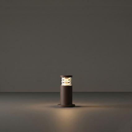 Ideal Lux - Lâmpada de exterior TRONCO 1xE27/42W/230V 25 cm IP65 castanha