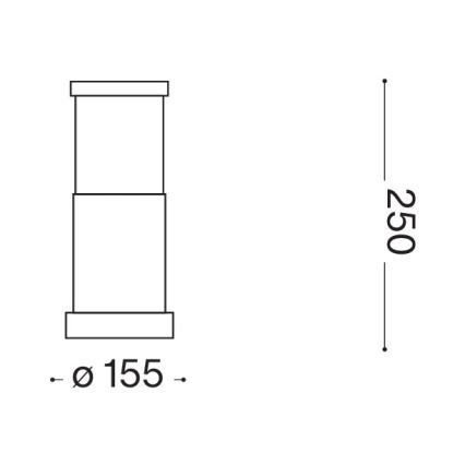 Ideal Lux - Lâmpada de exterior TRONCO 1xE27/42W/230V 25 cm IP65 castanha