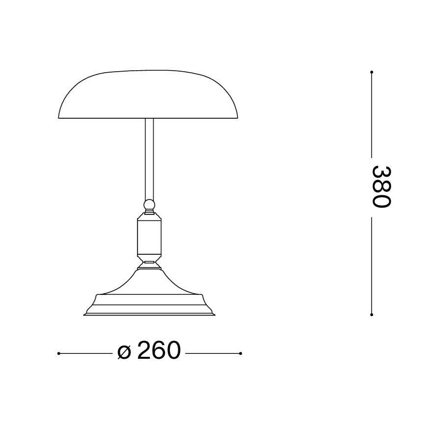 Ideal Lux - Lâmpada de mesa 1xE27/60W/230V bronze