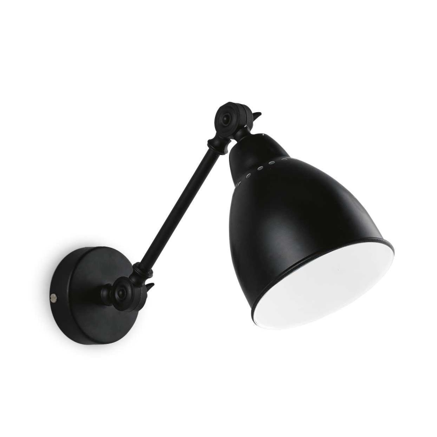 Ideal Lux - Lâmpada de parede 1xE27/60W/230V preta