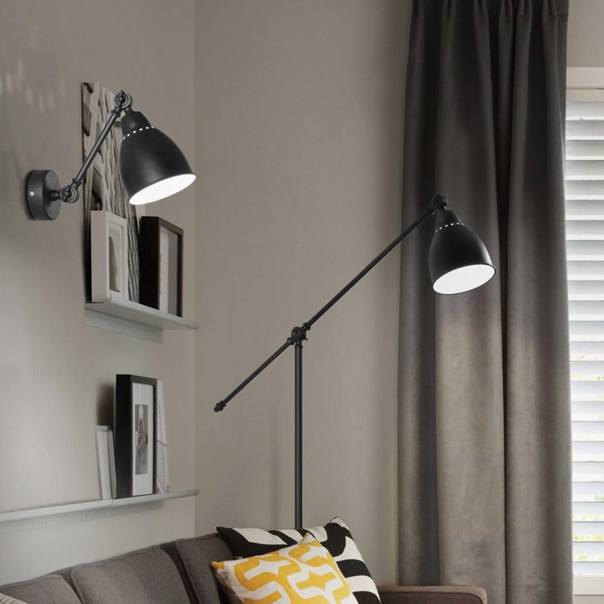 Ideal Lux - Lâmpada de parede 1xE27/60W/230V preta