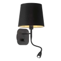 Ideal Lux - Lâmpada de parede flexível LED NORDIK 1xE14/40W + LED/1,5W/230V