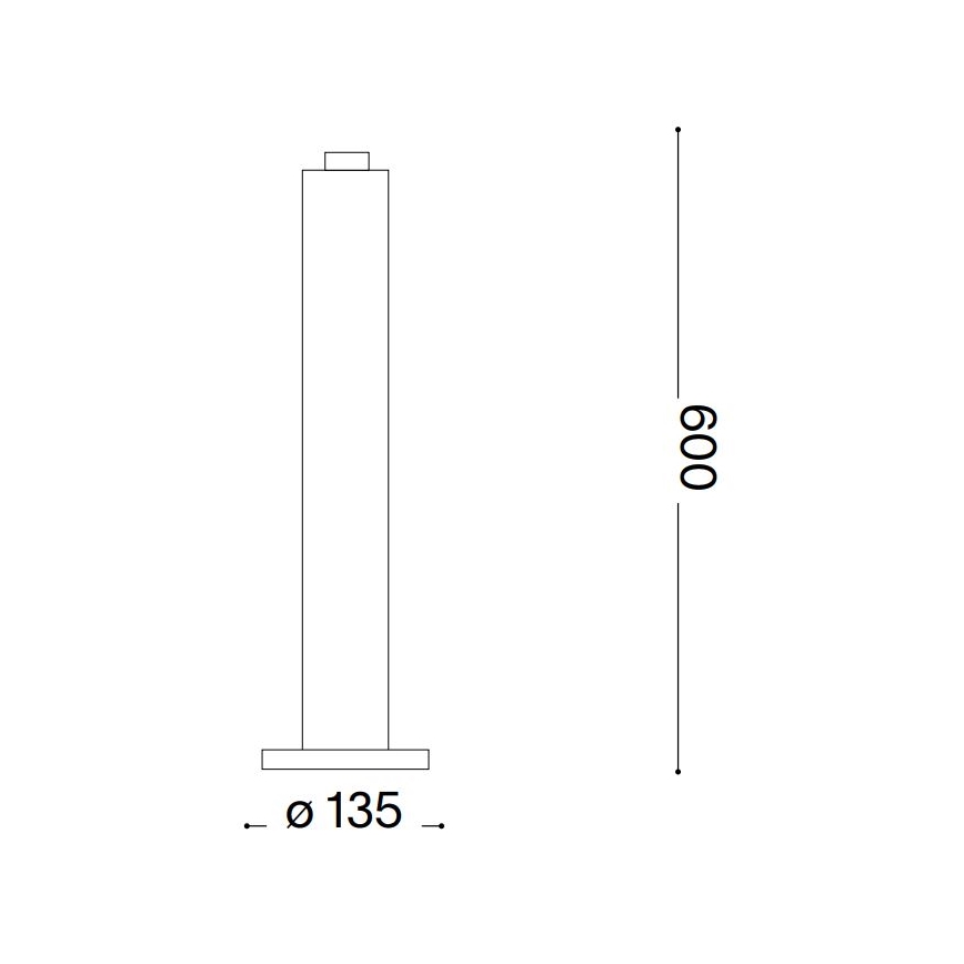 Ideal Lux - Lâmpada exterior CLIO 1xE27/42W/230V 60 cm IP44 preta