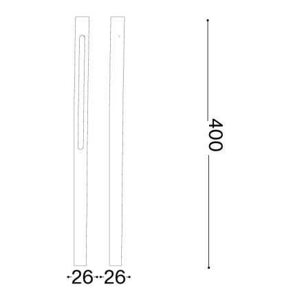 Ideal Lux - Lâmpada exterior LED JEDI LED/7W/230V 40 cm CRI 90 IP65 castanha