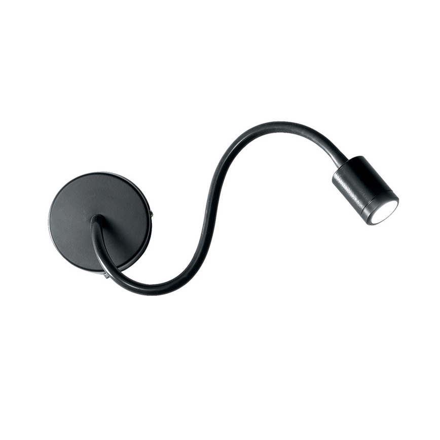 Ideal Lux - Lâmpada Flexível LED FOCUS LED/4W/230V CRI 90 preta