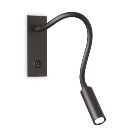 Ideal Lux - Lâmpada Flexível LED IO LED/3W/230V CRI 90 preta