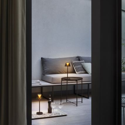 Ideal Lux - Lâmpada LED tátil dimmerizável LOLITA LED/2,8W/5V 2200 mAh IP54 castanha