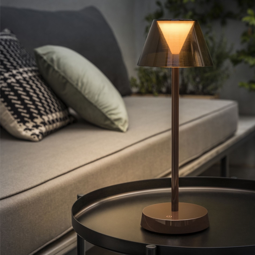 Ideal Lux - Lâmpada LED tátil dimmerizável LOLITA LED/2,8W/5V 2200 mAh IP54 castanha