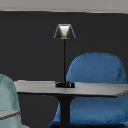 Ideal Lux - Lâmpada LED tátil dimmerizável LOLITA LED/2,8W/5V 2200 mAh IP54 preta