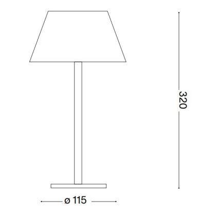 Ideal Lux - Lâmpada exterior tátil LED dimável PURE LED/1,5W/3,7V 2200 mAh CRI 90 IP54 castanha