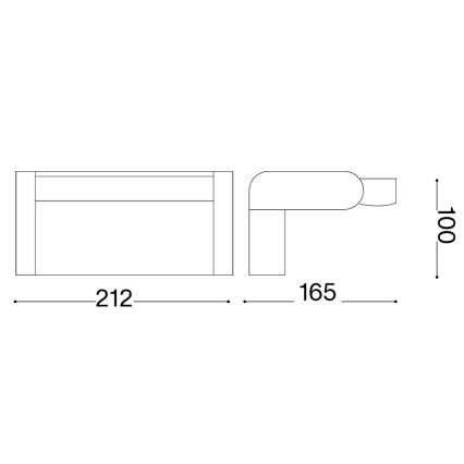 Ideal Lux - Aplique de parede exterior LED com sensor SWIPE LED/21W/230V IRC 90 IP54 cinzento