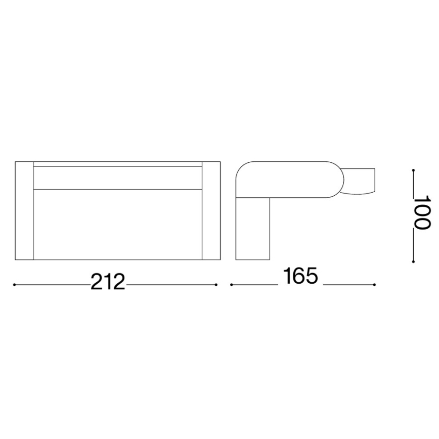 Ideal Lux - Aplique de parede exterior LED com sensor SWIPE LED/21W/230V IRC 90 IP54 cinzento