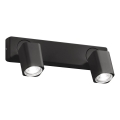 Ideal Lux - LED aplique de parede orientável RUDY 2xGU10/7W/230V CRI 90 preto