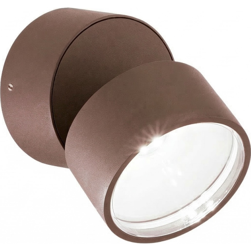 Ideal Lux - LED Aplique de parede para exterior OMEGA LED/7W/230V CRI 90 IP54 castanho