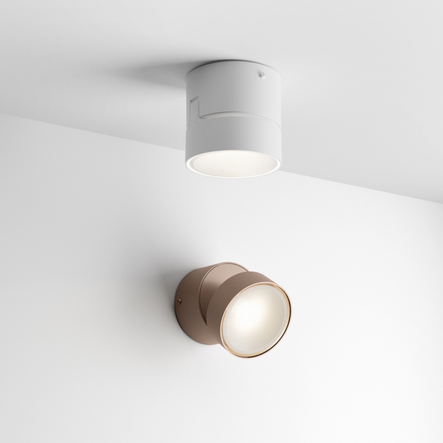 Ideal Lux - LED Aplique de parede para exterior OMEGA LED/7W/230V CRI 90 IP54 castanho