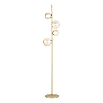 Ideal Lux - LED Candeeiro de pé PERLAGE 4xG9/3W/230V dourado/bege fumê