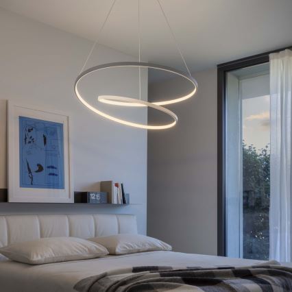 Ideal Lux - LED dimerizável, lustre suspenso por cabo OZ LED/55W/230V Ø 80 cm IRC 90 branco