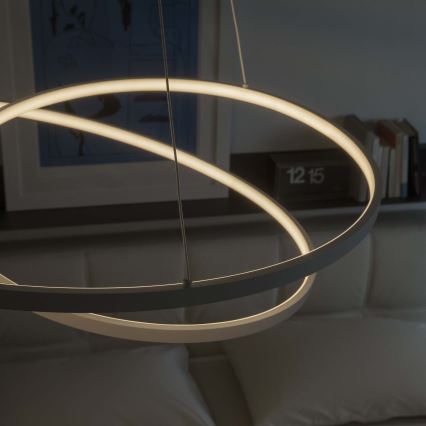 Ideal Lux - LED dimerizável, lustre suspenso por cabo OZ LED/55W/230V Ø 80 cm IRC 90 branco