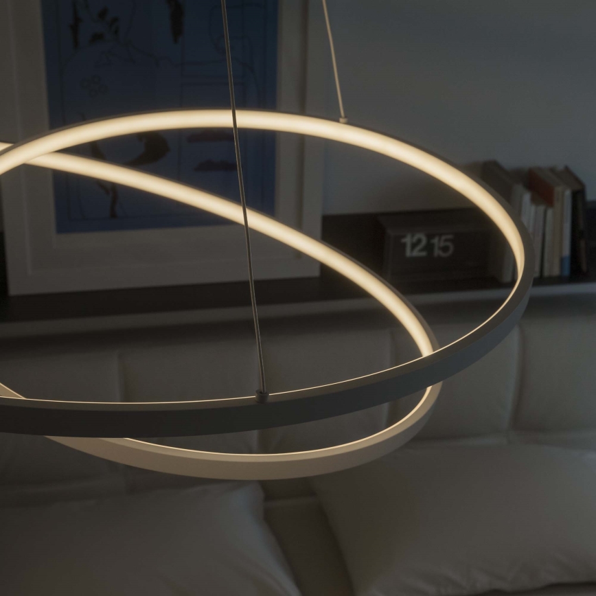 Ideal Lux - LED dimerizável, lustre suspenso por cabo OZ LED/55W/230V Ø 80 cm IRC 90 branco