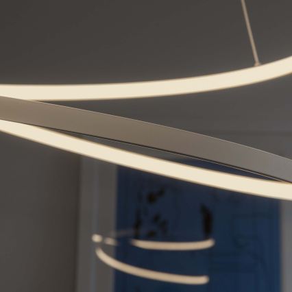 Ideal Lux - LED dimerizável, lustre suspenso por cabo OZ LED/55W/230V Ø 80 cm IRC 90 branco