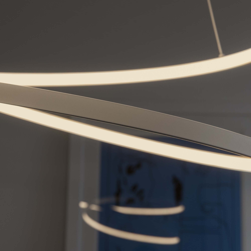 Ideal Lux - LED dimerizável, lustre suspenso por cabo OZ LED/55W/230V Ø 80 cm IRC 90 branco