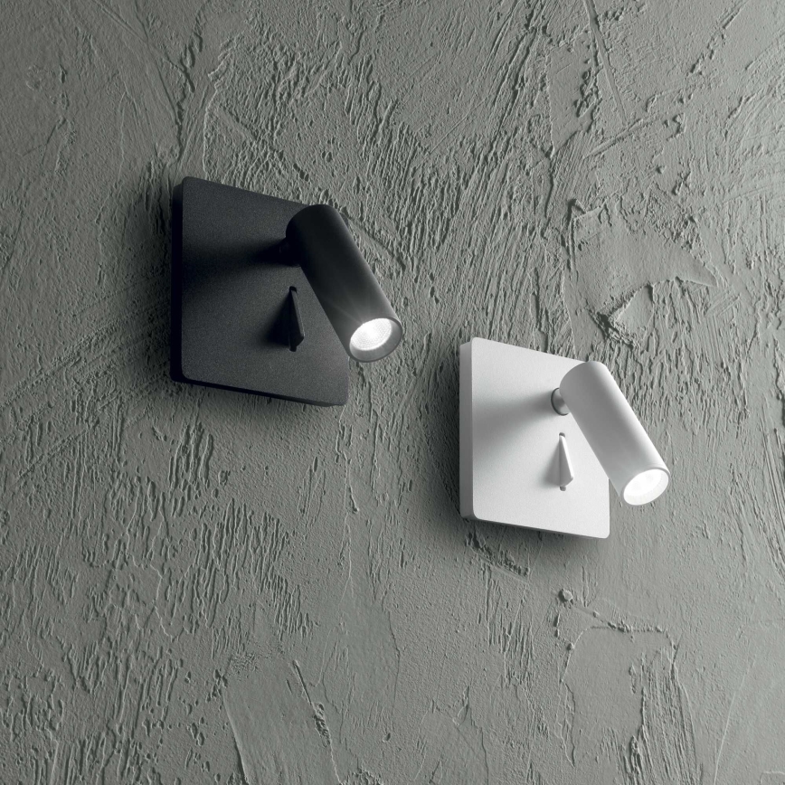 Ideal Lux - Luminária de parede LED LITE LED/3W/230V CRI 90 preta