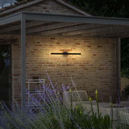 Ideal Lux - Aplique de parede exterior LINEA LED/20W/230V CRI 90 104 cm IP54 preto