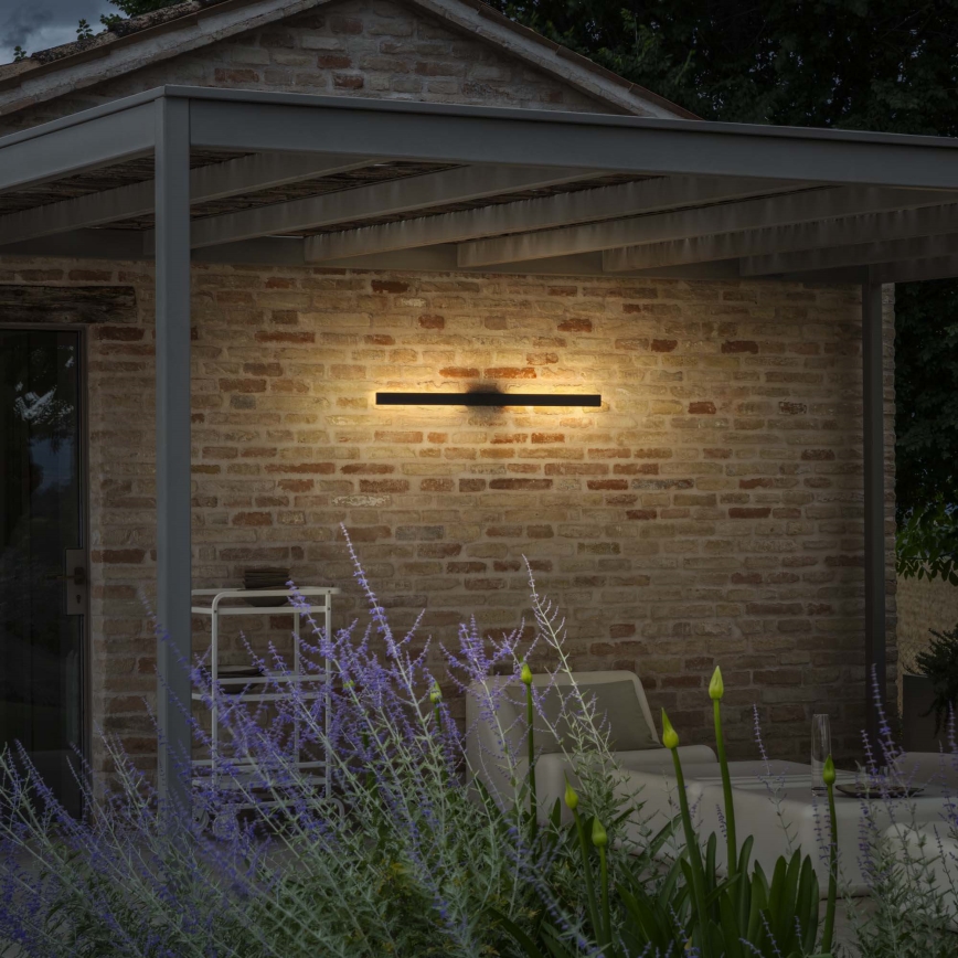 Ideal Lux - Aplique de parede exterior LINEA LED/20W/230V CRI 90 104 cm IP54 preto