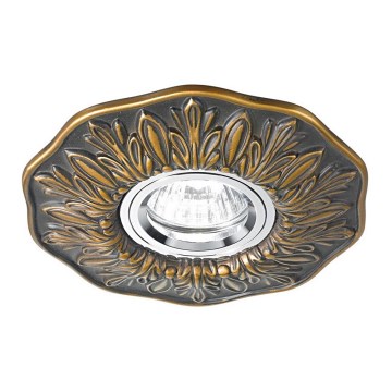 Ideal Lux - Luminária de embutir POLKA 1xGU10/50W/230V bronze