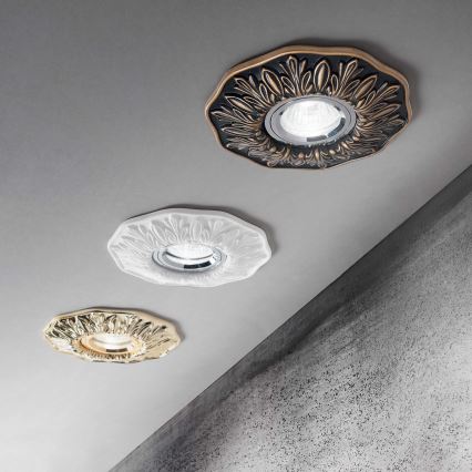 Ideal Lux - Luminária de embutir POLKA 1xGU10/50W/230V bronze
