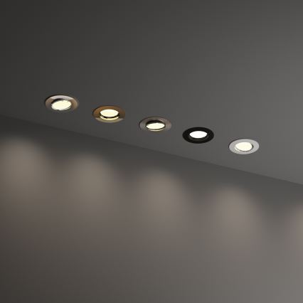 Ideal Lux - Luminária de embutir SWING 1xGU10/28W/230V diâmetro 8,2 cm acabamento cromo acetinado