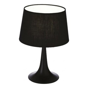 Ideal Lux - Luminária de mesa LONDON 1xE27/60W/230V preta