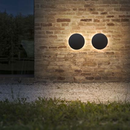 Ideal Lux - Aplique de parede exterior LED PUNTO LED/9W/230V CRI 90 Ø 18 cm IP54 antracite