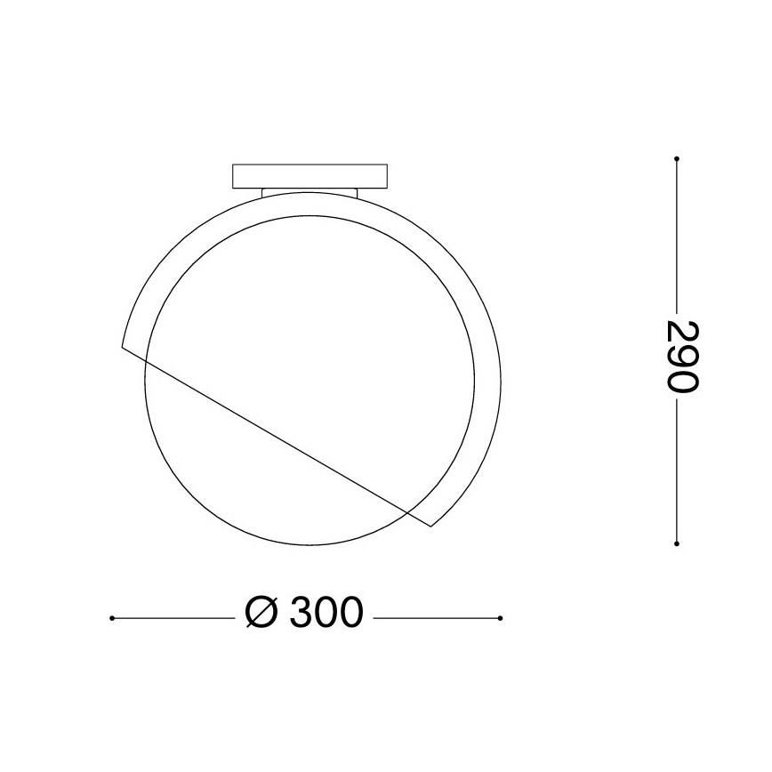 Ideal Lux - Luminária de teto BLOOM 1xE27/42W/230V Ø 30 cm Dourado/Bege Fumê