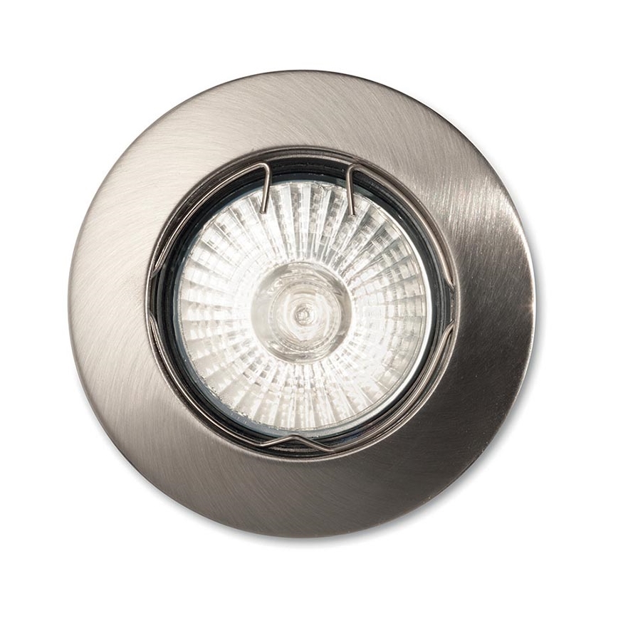 Ideal Lux - Luminária de teto embutida JAZZ 1xGU10/50W/230V diâmetro 7,7 cm, acabamento cromado fosco