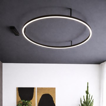 Ideal Lux - Luminária de teto LED ORACLE SLIM LED/29W/230V 2700K CRI 90 Ø 50 cm preta