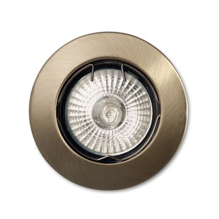 Ideal Lux - Luminária embutida para forro JAZZ 1xGU10/50W/230V Ø 7,7 cm, acabamento bronze