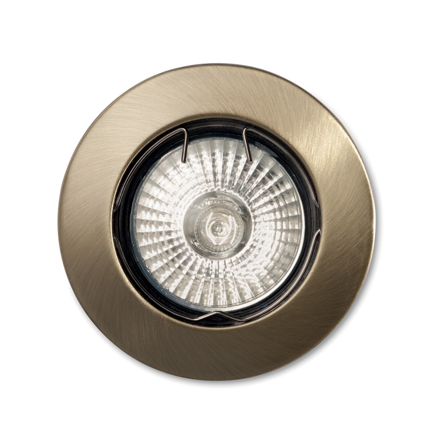 Ideal Lux - Luminária embutida para forro JAZZ 1xGU10/50W/230V Ø 7,7 cm, acabamento bronze