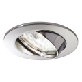 Ideal Lux - Luminária embutida SWING 1xGU10/28W/230V Ø 8,2 cm cromado brilhante