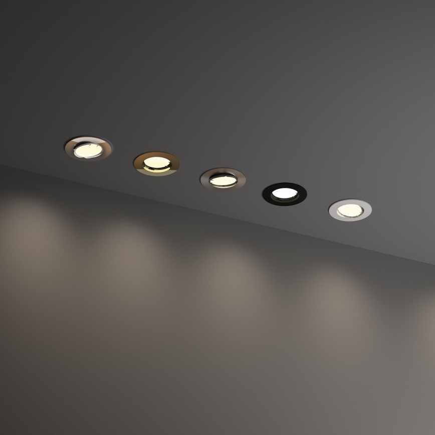 Ideal Lux - Luminária embutida SWING 1xGU10/28W/230V Ø 8,2 cm cromado brilhante
