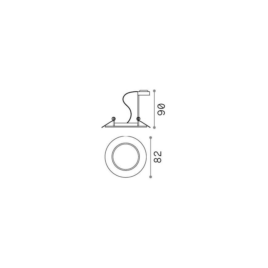 Ideal Lux - Luminária embutida SWING 1xGU10/28W/230V Ø 8,2 cm cromado brilhante