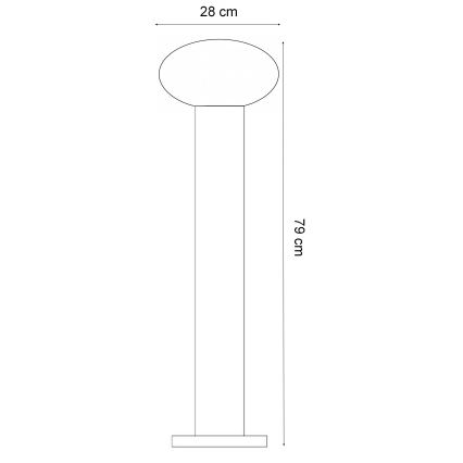 Ideal Lux - Luminária exterior CLIO 1xE27/42W/230V 60 cm IP44 preta