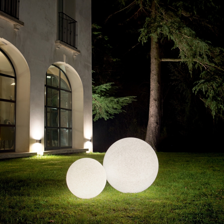 Ideal Lux - Luminária exterior DORIS 1xE27/60W/230V Ø 78 cm IP44 cinzento