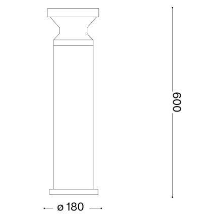 Ideal Lux - Luminária exterior TORRE 1xE27/15W/230V 60 cm IP65 castanha
