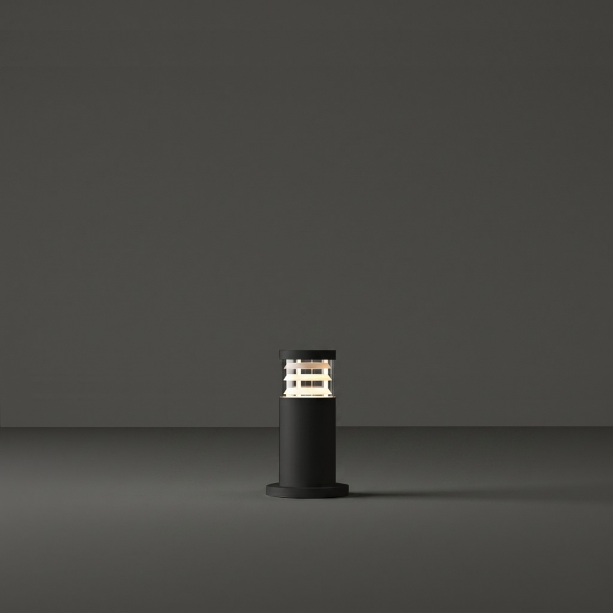 Ideal Lux - Luminária exterior TRONCO 1xE27/42W/230V 25 cm IP65 preta