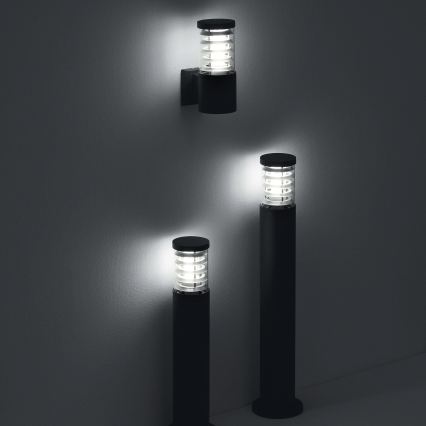 Ideal Lux - Luminária exterior TRONCO 1xE27/42W/230V 80 cm IP65 preta