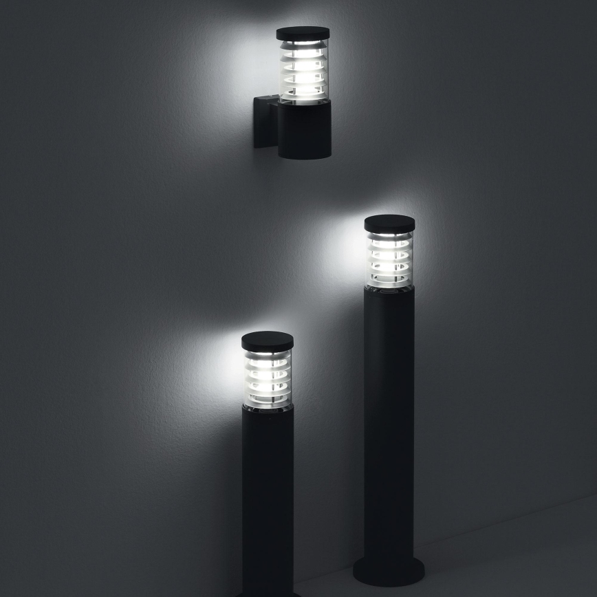 Ideal Lux - Luminária exterior TRONCO 1xE27/42W/230V 80 cm IP65 preta