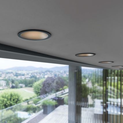 Ideal Lux - luminária de embutir LED GAME TRIM, 11 W / 230 V, 3000 K, IRC 90, Ø 8,5 cm, IP40, dourado/preto