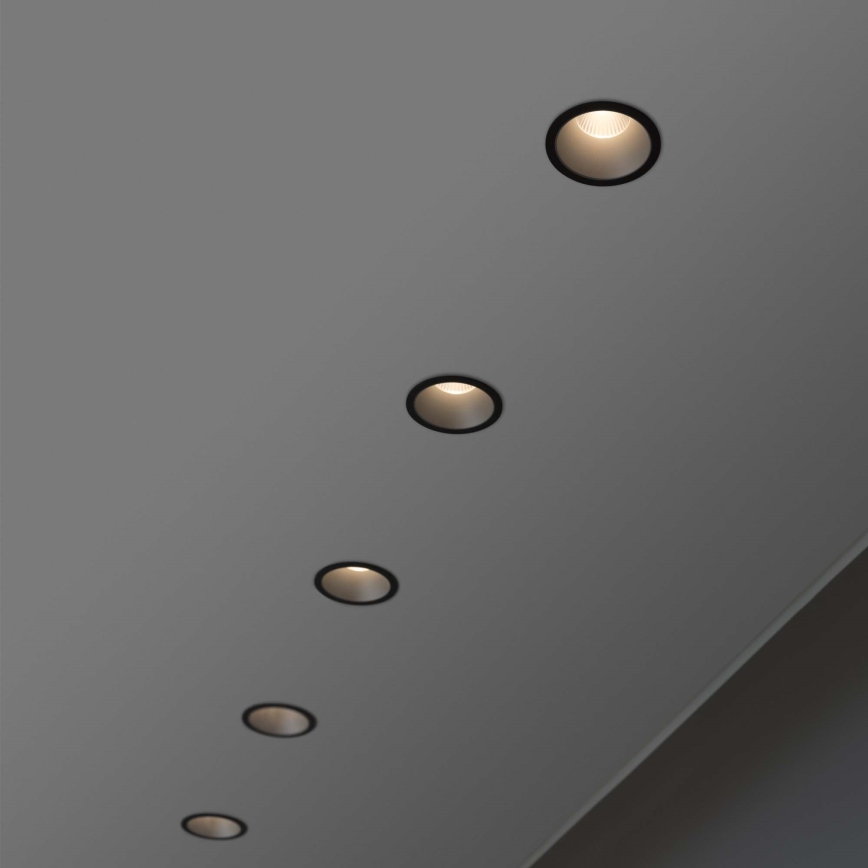 Ideal Lux - luminária de embutir LED GAME TRIM, 11 W / 230 V, 3000 K, IRC 90, Ø 8,5 cm, IP40, dourado/preto