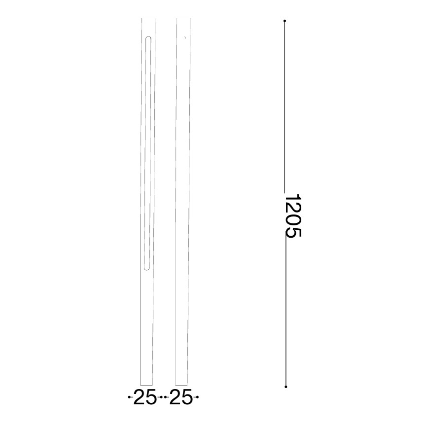 Ideal Lux - Luminária LED para exterior JEDI LED/19W/230V 120 cm CRI 90 IP65 antracite